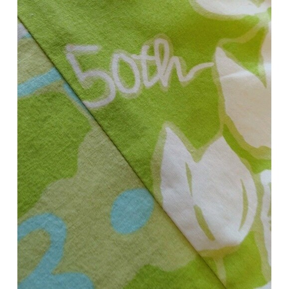 Lilly Pulitzer Jubilee 50th Anniversary Pants Green Blue Floral Size 8 - Picture 4 of 11